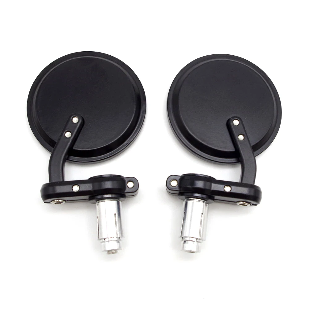 Универсальное черное зеркало заднего вида для мотоцикла в стиле ретро боковые