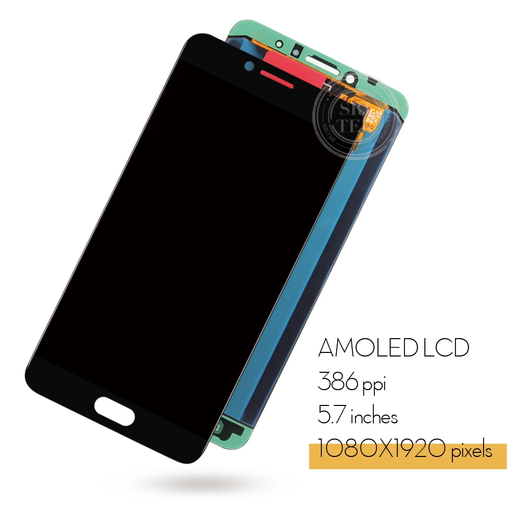 AMOLED для SAMSUNG Galaxy C7 Pro ЖК дисплей сенсорный дигитайзер сенсорная стеклянная рамка в
