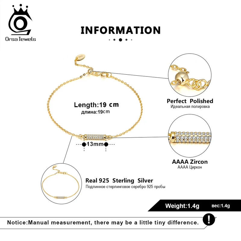 ORSA JEWELS оригинальные браслеты из стерлингового серебра 925 пробы для девочек