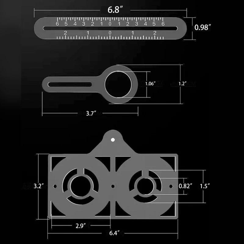 Multi Angle Measuring Ruler Aluminum Alloy Template Tool Drill Guide Ceramic Tile Hole Punch Locator DIY Handymen | Инструменты