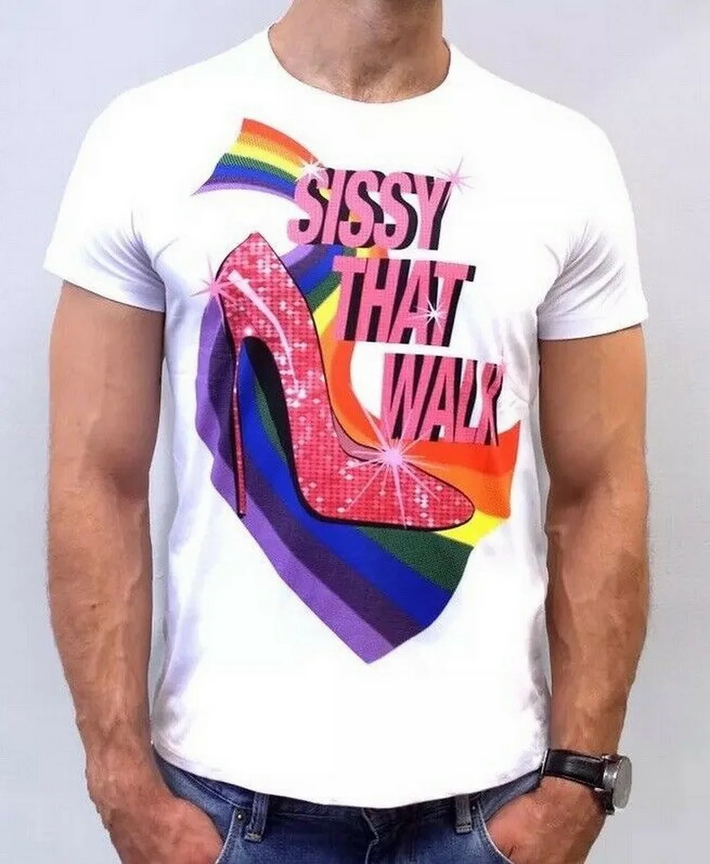 Белая футболка унисекс с принтом Sissy That Walk Rupaul Drag RaceQueen новые тренды