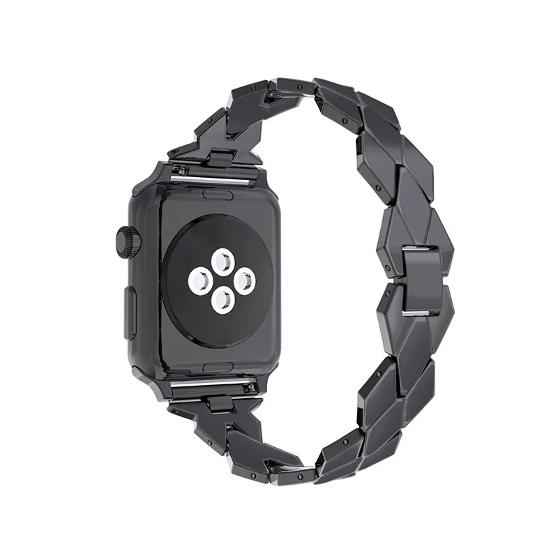 Ромбический ремешок для Apple watch4321 band 44 40 мм iWatch 42 38 металлический часов браслет из