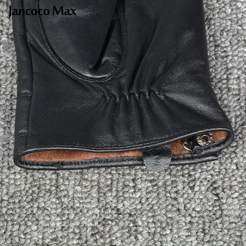 Новое поступление перчатки Jancoco Max из натуральной овечьей кожи для мужчин черные