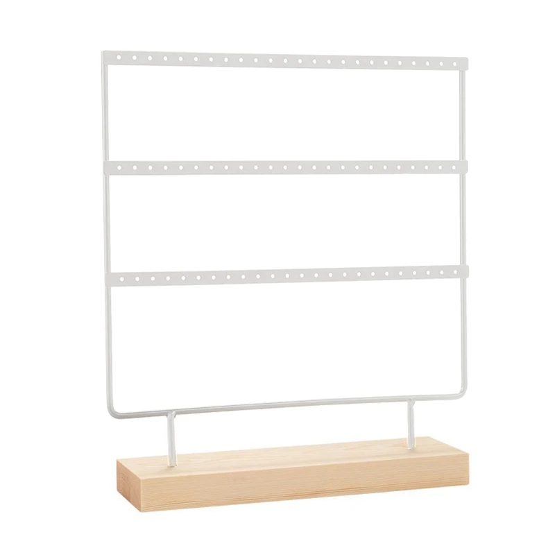

Earring Stand Display Rack 3-Tier Ear Stud Holder 72 Holes with Base
