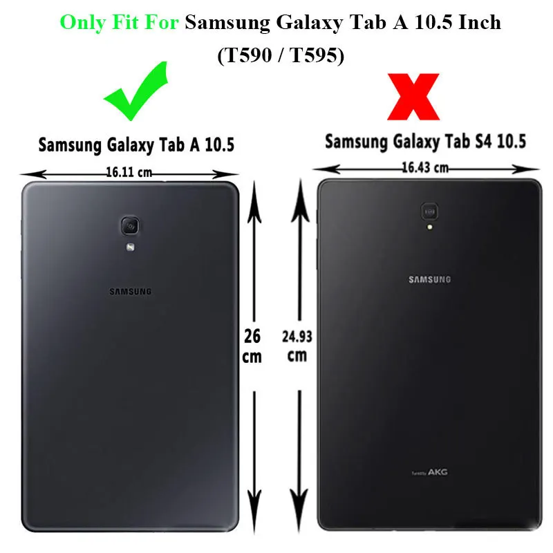 Кожаный чехол для samsung galaxy Tab A 10,5 SM-T590 T595 T597, защитный чехол для планшета samsung galaxy Tab A 10,5"