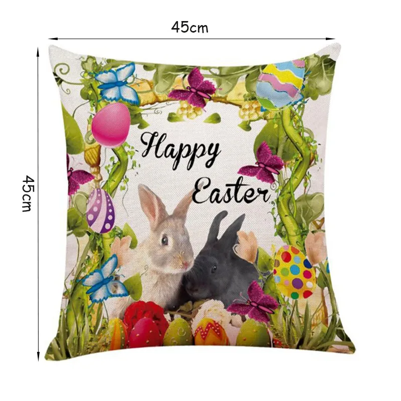Liviorap счастливая Пасха украшения для дома Кролик пасхальные яйца наволочка из