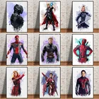 Постер и принты из фильма Marvel Мстители, Финальные картины, Капитан Америка, Железный человек, холст, искусство, супергерой, подарки, настенные картины