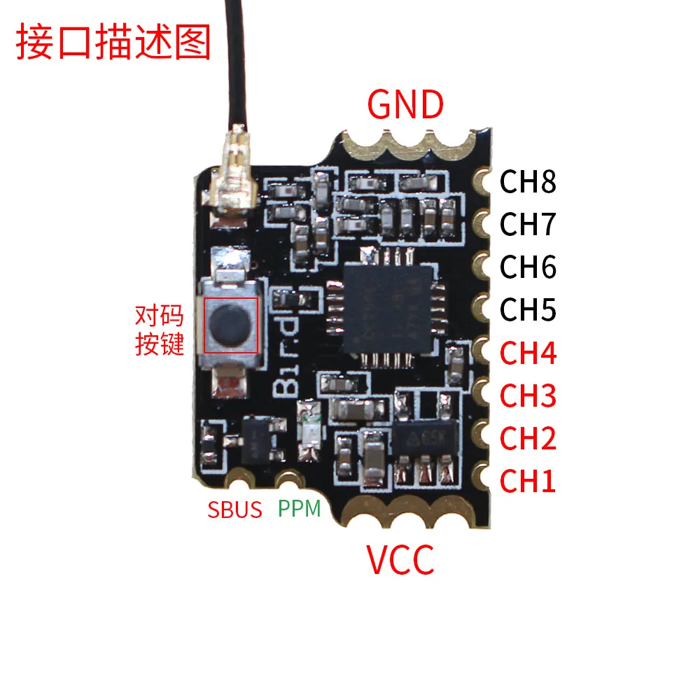 

Super Mini Receiver Is Compatible with FRSKY 8CH D8 X9D and Supports PPM SBUS PWM Output