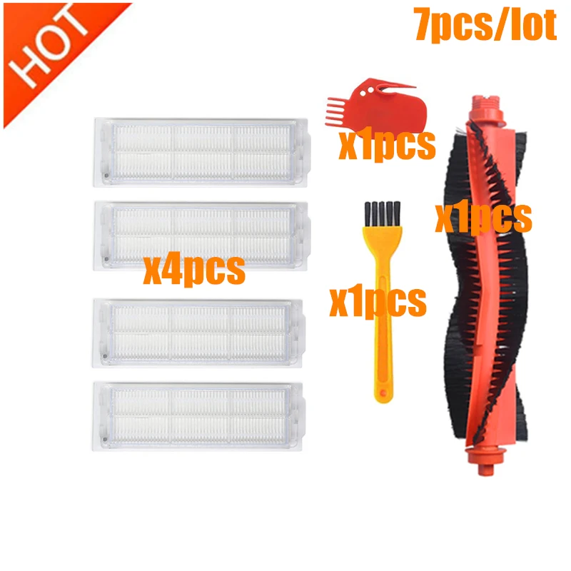 

Основная щетка, Hepa фильтр, боковая щетка, тряпка для швабры, запчасти для пылесоса xiaomi STYJ02YM, Conga 3490, Viomi V2 PRO V-RVCLM21B