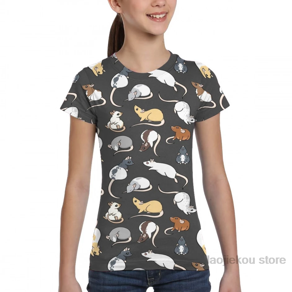 Rats men T-Shirt women all over print fashion girl t shirt boy tops tees summer Short Sleeve tshirts