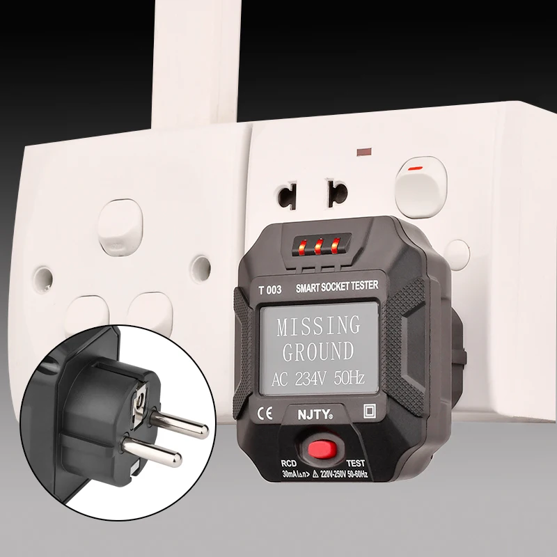 Линейный тестер er rcd испытательные устройства для электрических разъемов