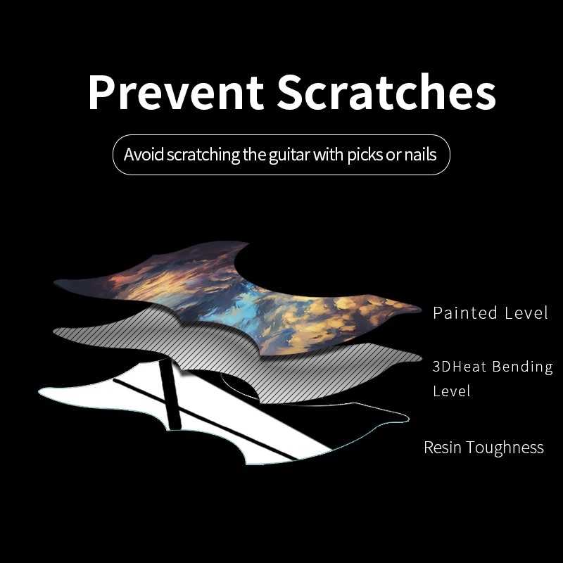 Профессиональная защита для гитары самоклеящаяся фольклорная акустическая