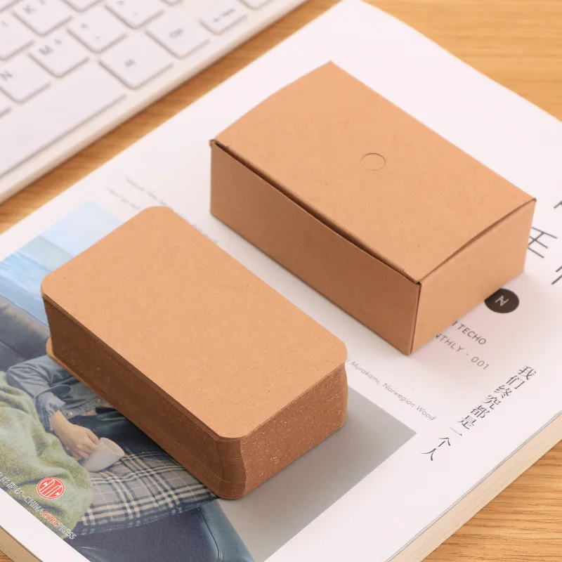 

Sticky Note Papers Message Card School Office Home Double-Sided Blank Loose-Leaf Word Card DIY White /Black /Kraft paper Thick