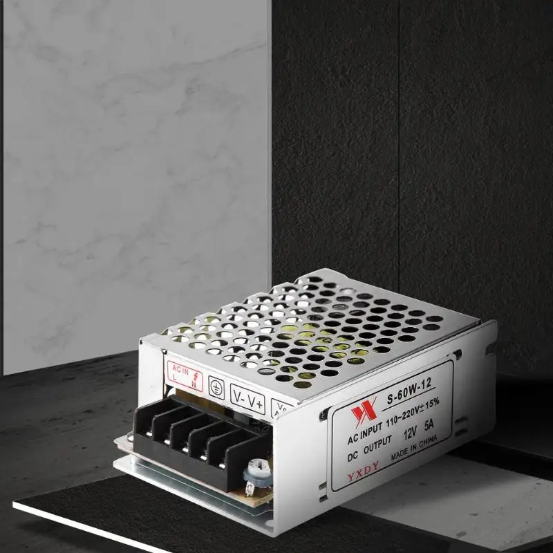 От сети переменного тока 90-260V в постоянный 12В 5A 60 Вт светильник ing трансформатор