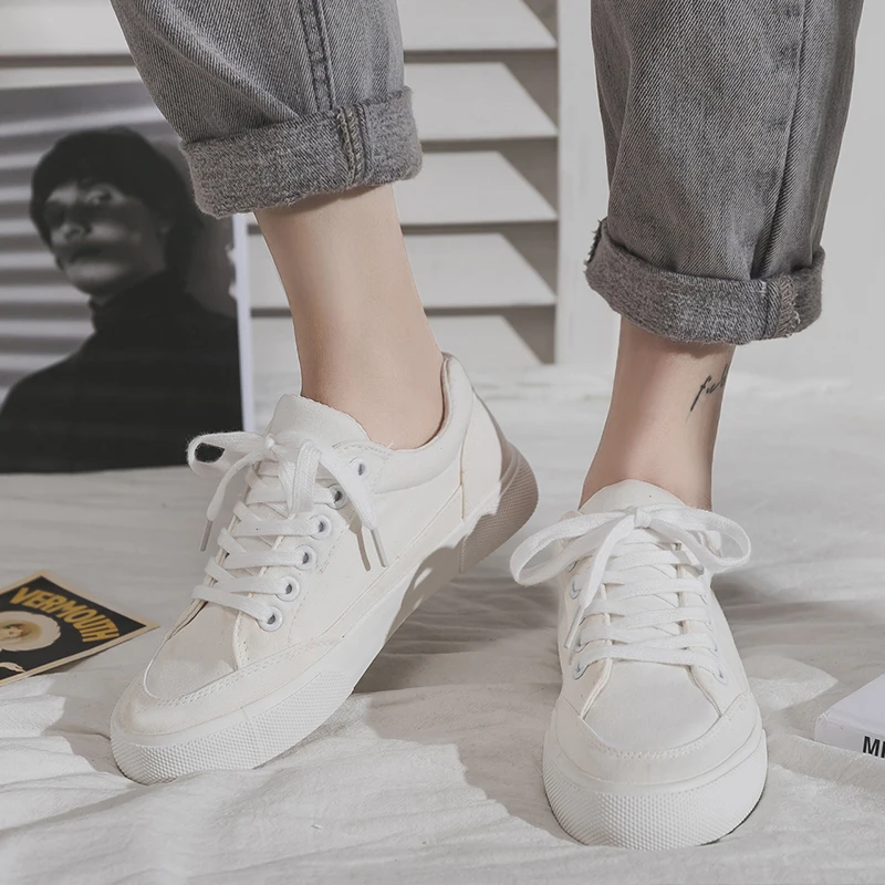 M.GENERAL Новинка 2019 года Осенняя обувь Цвет черный белый синий парусиновая женские