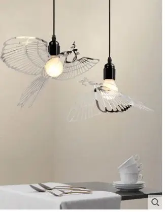 

Bird wrought iron study bar restaurant American creative bird chandelier