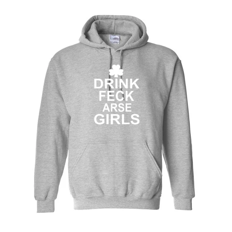 drink feck arse girls Hot Hoodies men Autumn And spring Brand Sweatshirts Men High Quality mens hoodie letter printing fashion | Мужская
