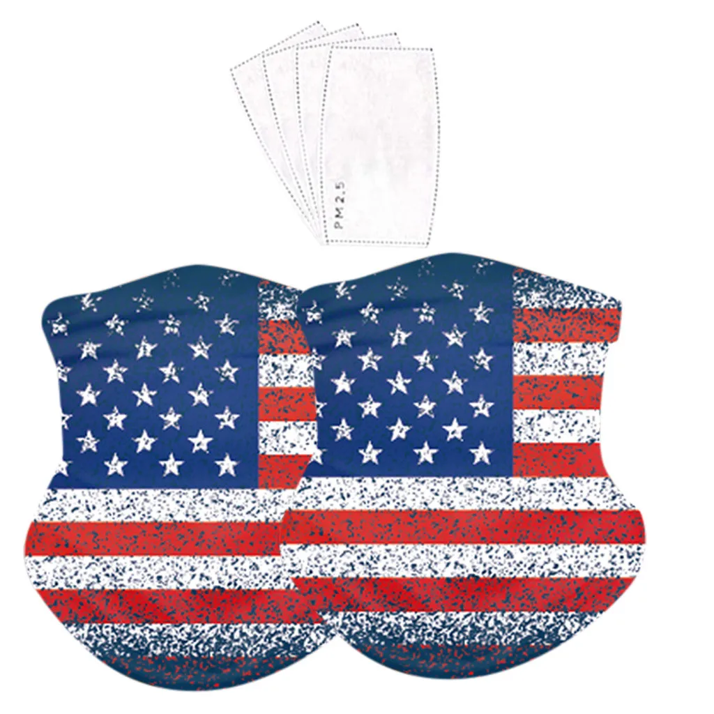 

Washable Reusable Mask Unisex Neck Multifunctional Headband For Men Women Adult Mask 2PC Headband with 4PC Filters Replaceable