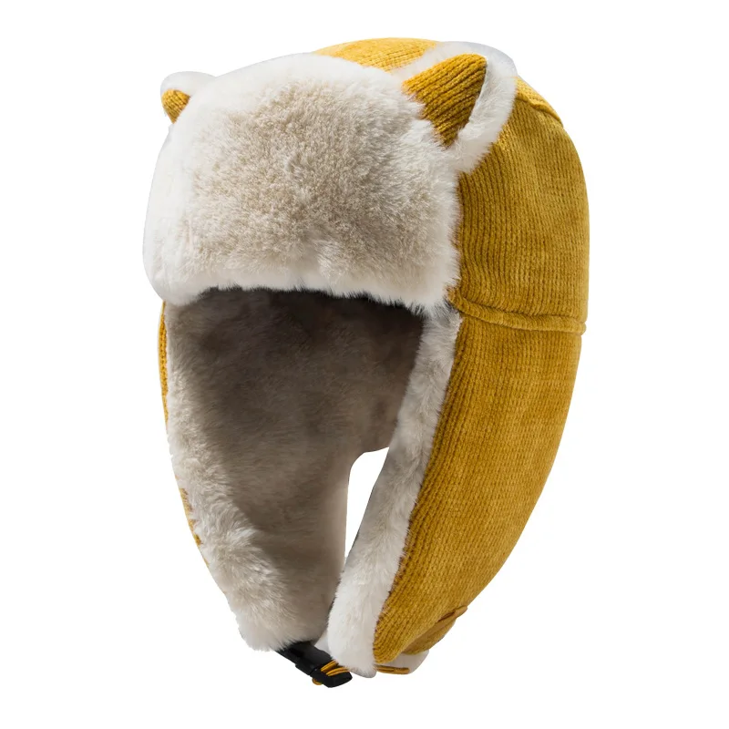 2020 хит продаж Вельветовая зимняя шапка-бомбер для детей Русская Шапка с