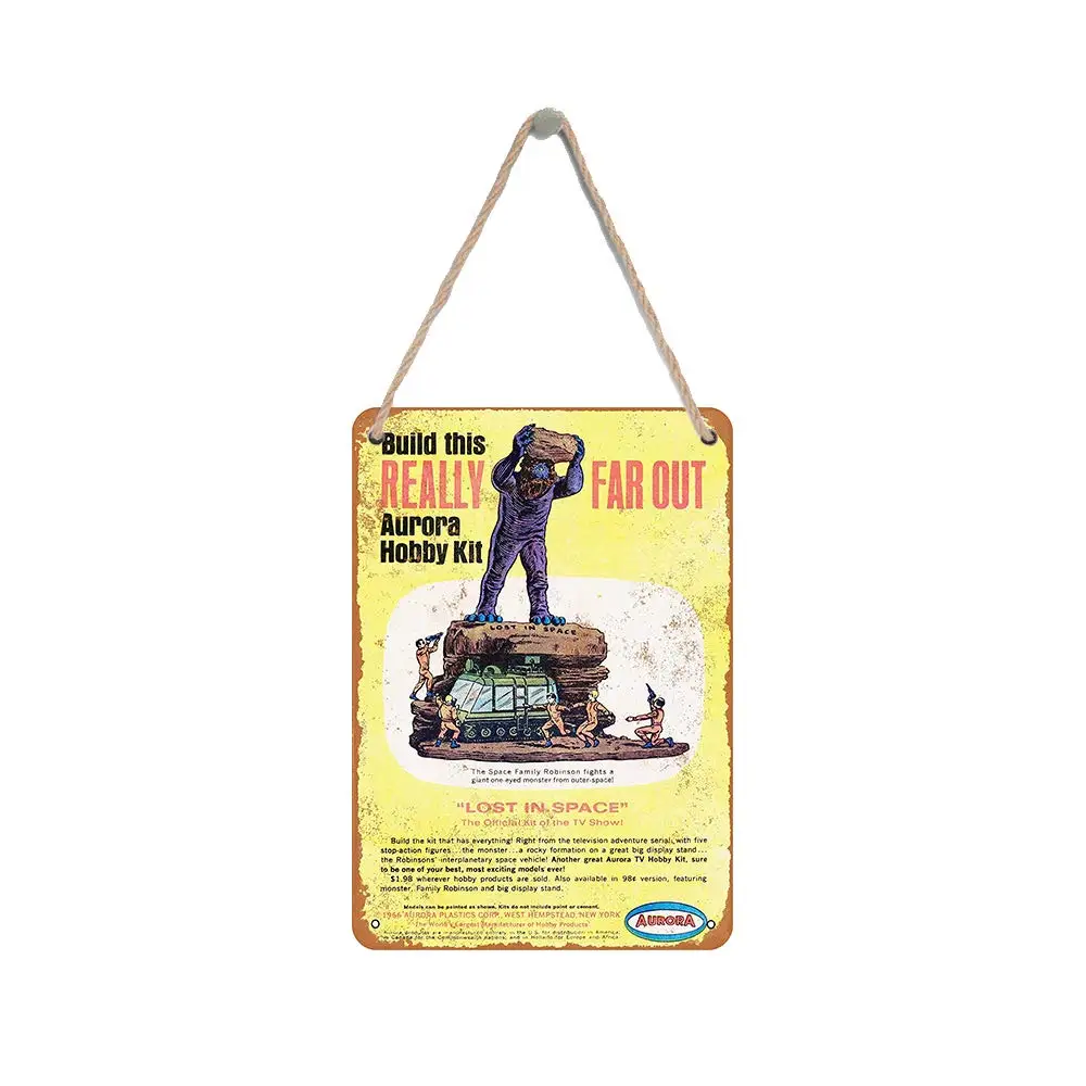 

Isaric Wood Hanging Sign 8 X 12 Inches 1967 Lost in Space Model Kit Funny Wooden Sign