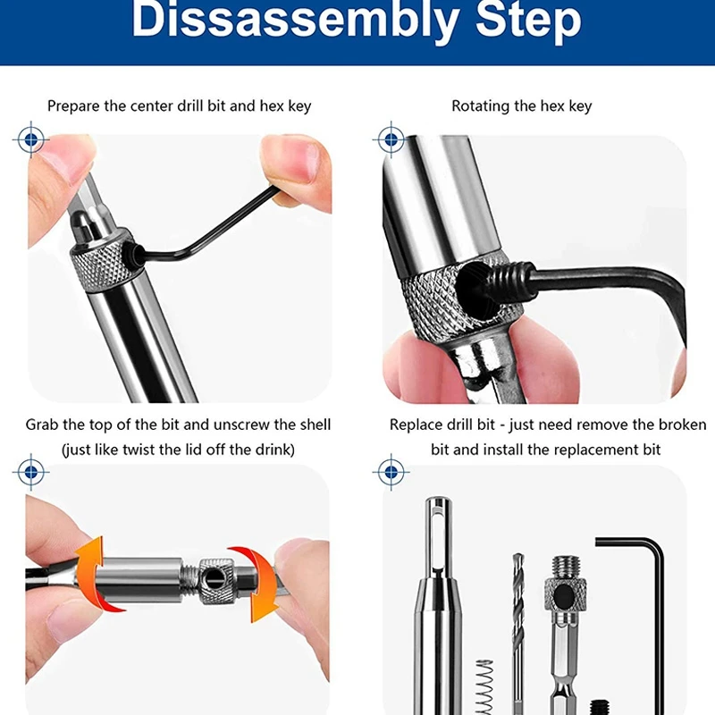 

10 Pieces Hinge Drill Bit Set, HSS Self-Centering Drills & 2x Brass Capsule Unboxing Artifact Carry You Can Pass