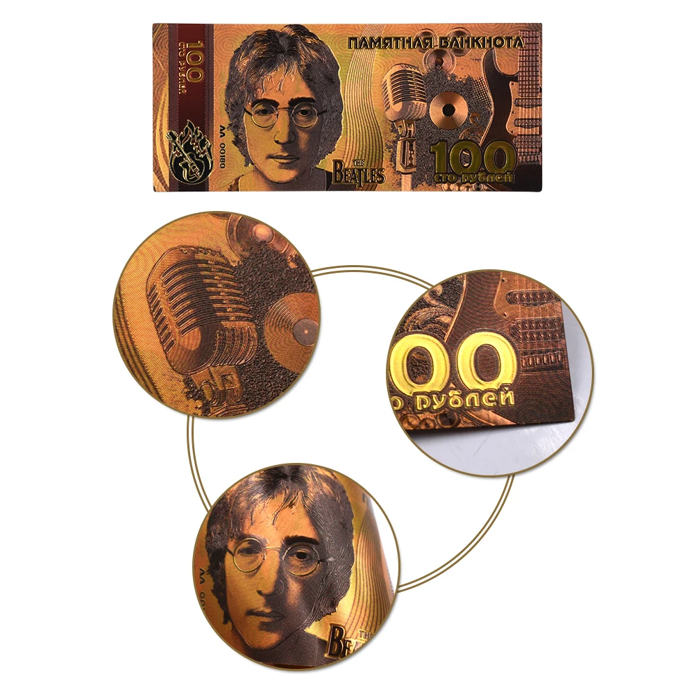 Памятная Золотая банкнота 100 долларов фольга бумажные банкноты Поддельные