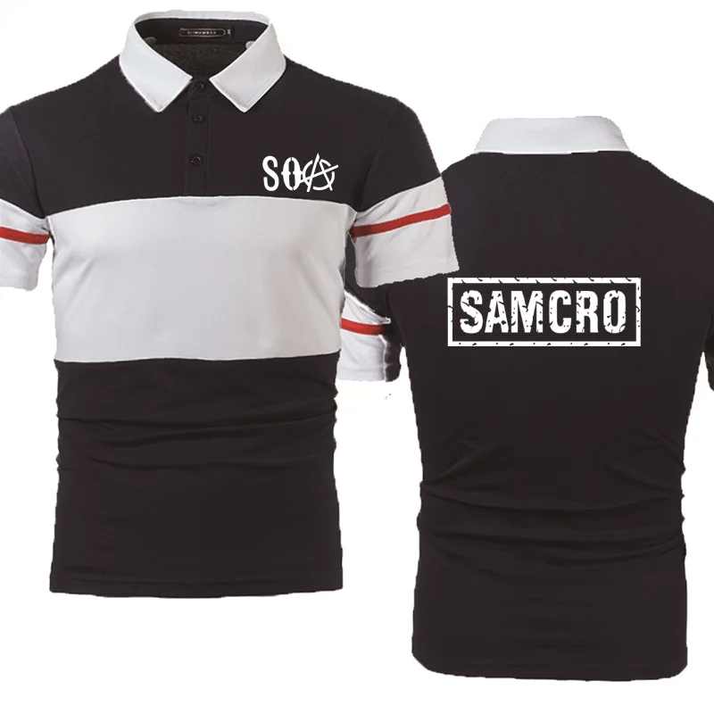 

NEW Men's polo shirt SOA Sons of anarchy the child SAMCRO high quality Cotton Crew lapel Fashion casual Men's short sleeve