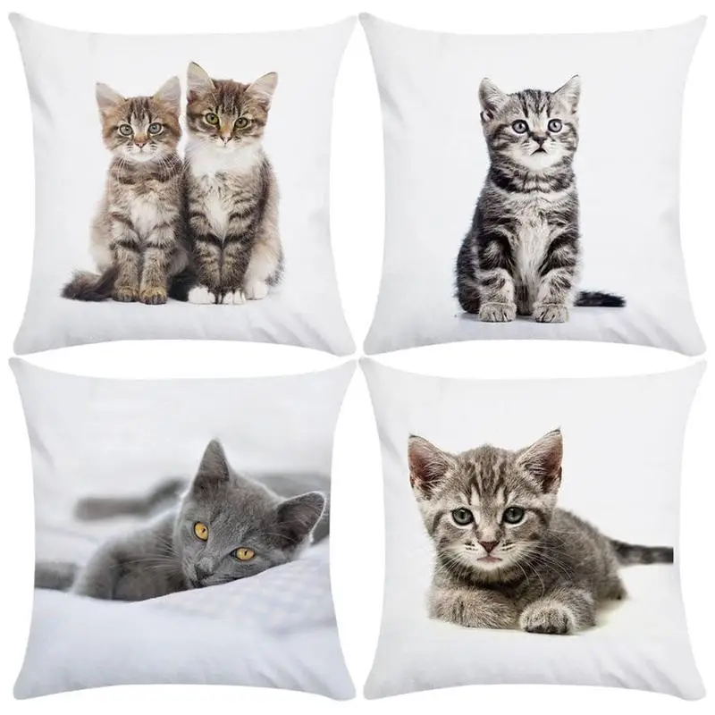 

Декоративная подушка в виде милого кота, 45x45 см