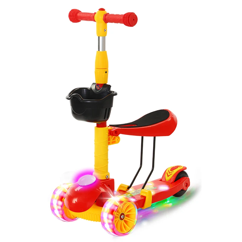 Новый Узор детский скутер 3 в 1 скутеры без ног складной автомобиль детские