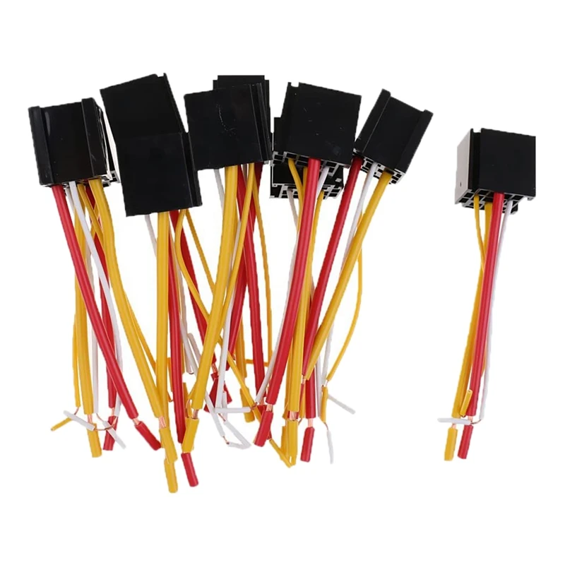 

NEW-10Pcs автомобильные грузовик 4 Pin 12V 80 Ампер SPDT реле проводов разъем