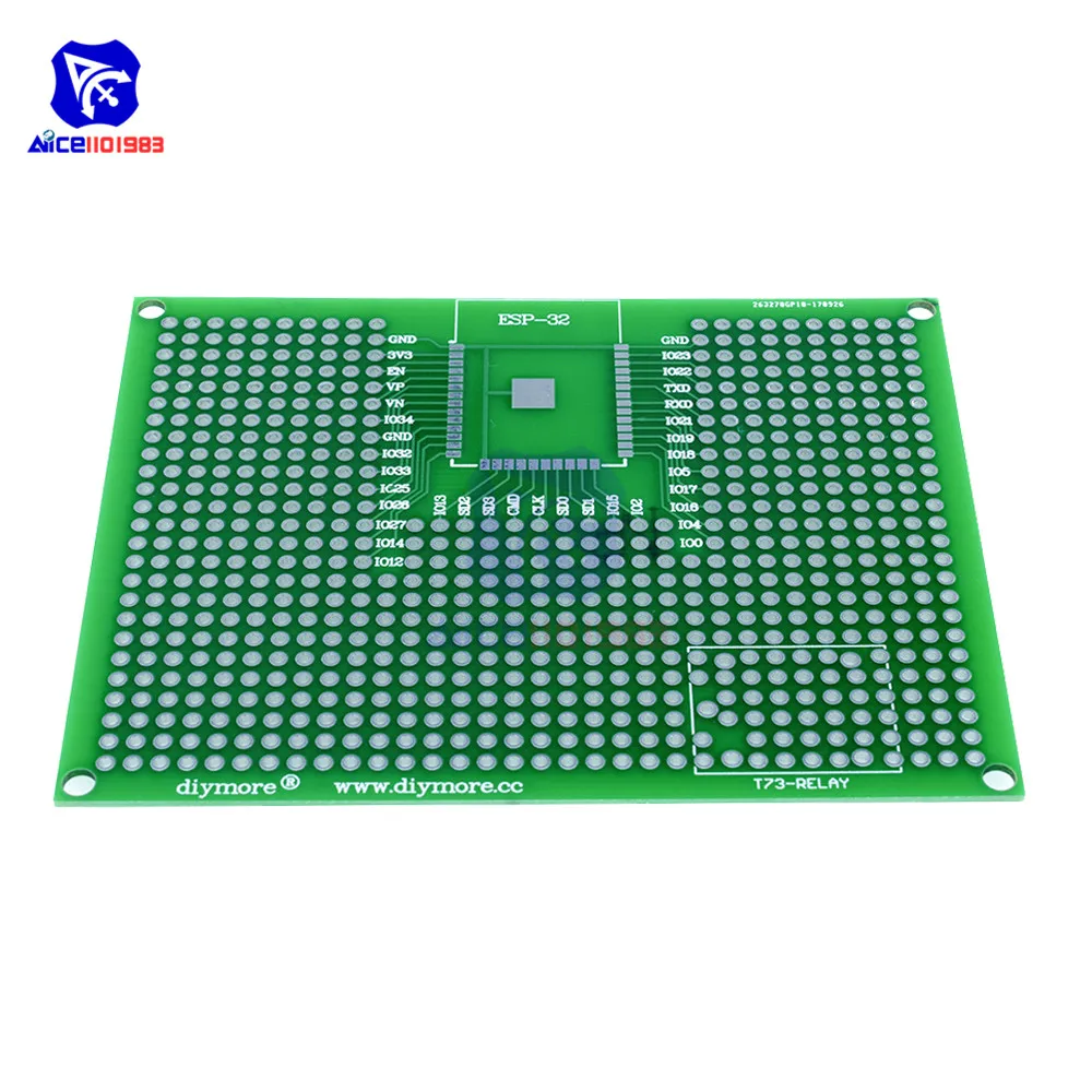 Diymore ESP8266 ESP-12E ESP-12F ESP32 двухсторонний прототип печатной платы 7 см x 9 см 70 мм X 90 мм печатная плата