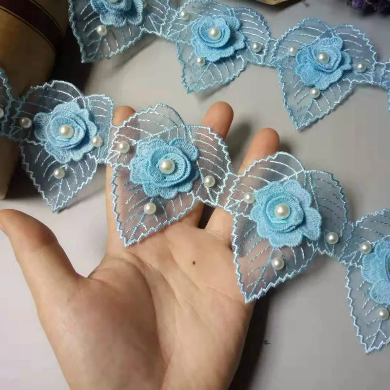 2 двор синего цвета хлопковые брюки песчаного жемчуг алмаз цветок вышитая