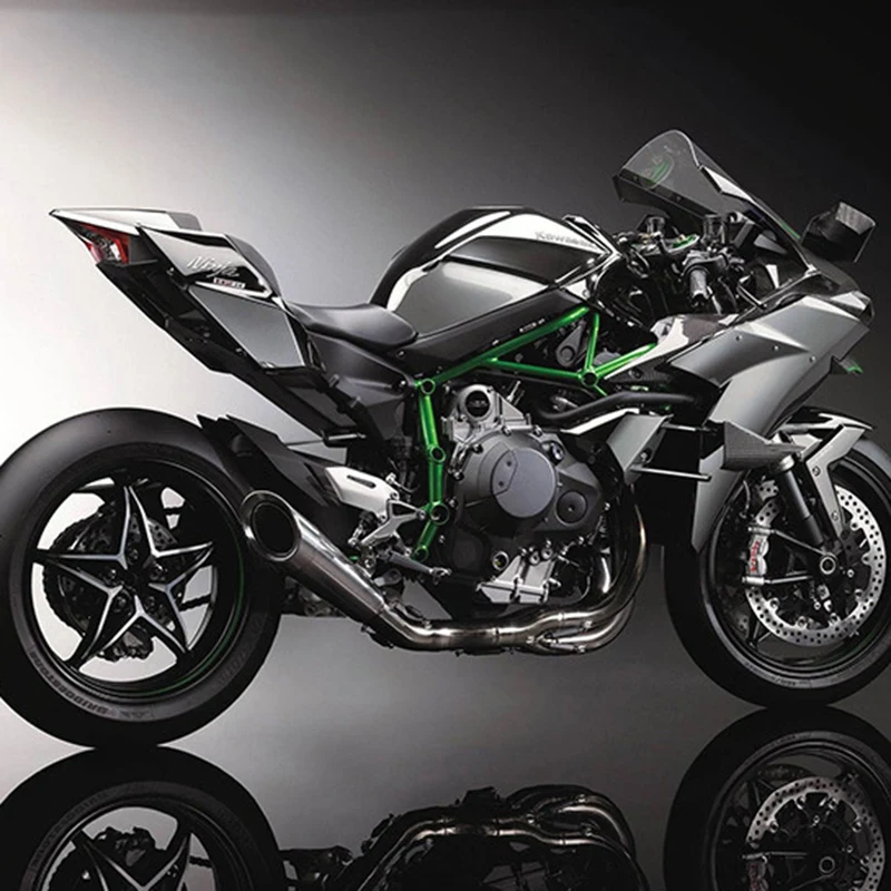 

1:12 H2 R Motorcycle Diecast Alloy Model Toy Black Ninja H2R Motorbike Detachable Collection