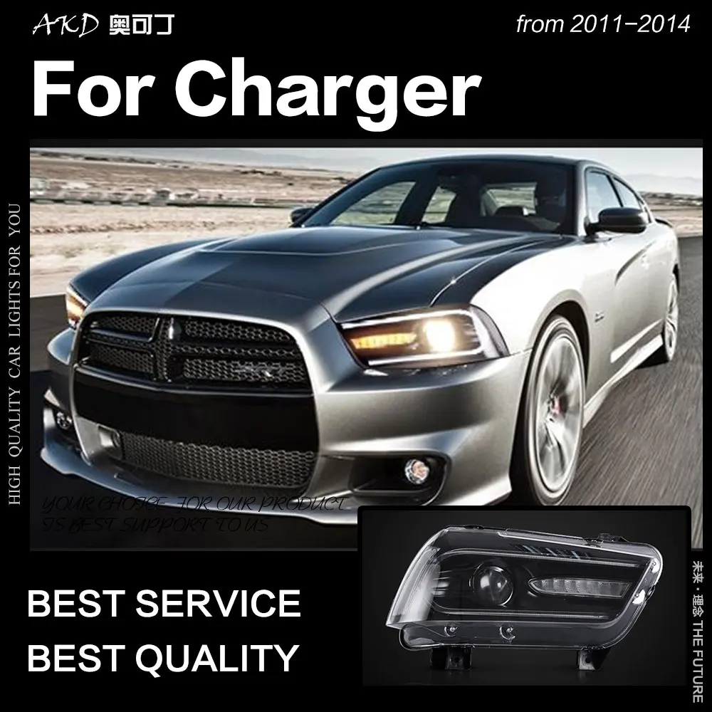 AKD автомобильный Стайлинг для Dodge зарядное устройство фары 2011 2014 светодиодная