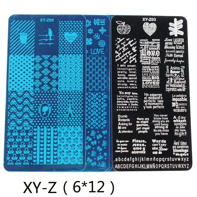 

1PC English Words Nail Art Image Stamp Stamping Plate Manicure Template nail plate DIY nail print Nail polish steel plate XY-Z32