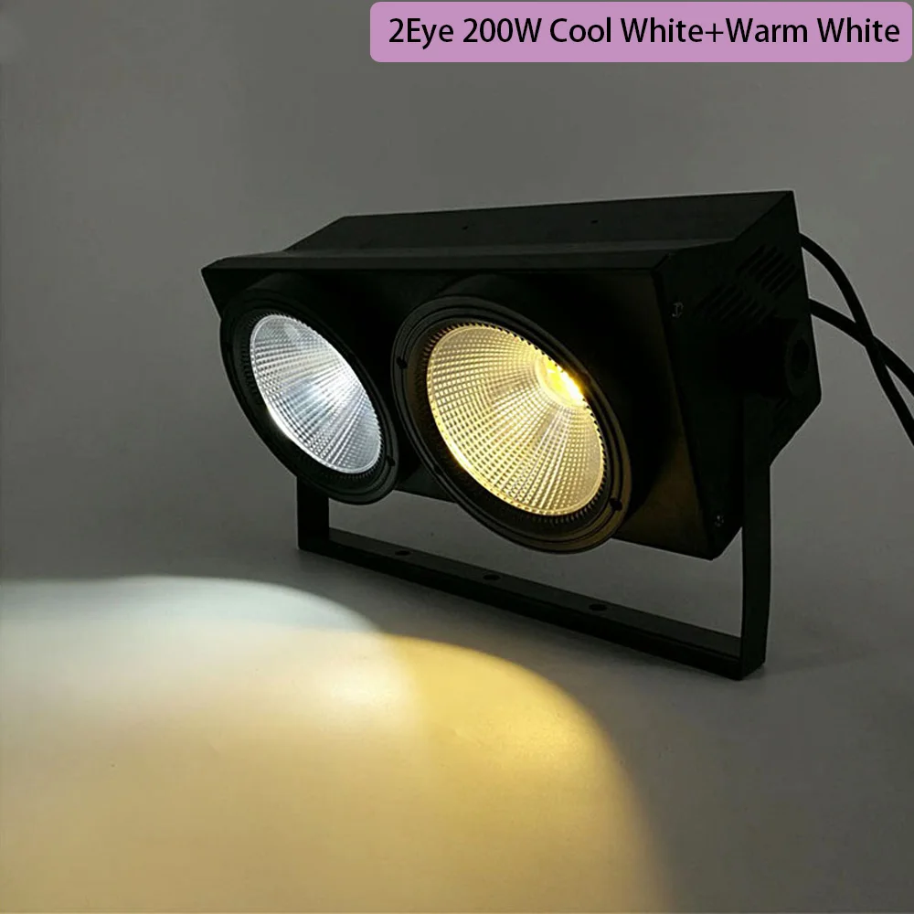 2Eye 200W Cool-Warm 1 шт. 200 Вт COB Stgae светильник 4x100 Вт Led Blinder 100 Вт RGBWA UV 6в1/5в1/4в1/Холодный теплый белый DJ Par Точечный светильник для баров и театров - Цвет: 2Eye 200W Cool-Warm