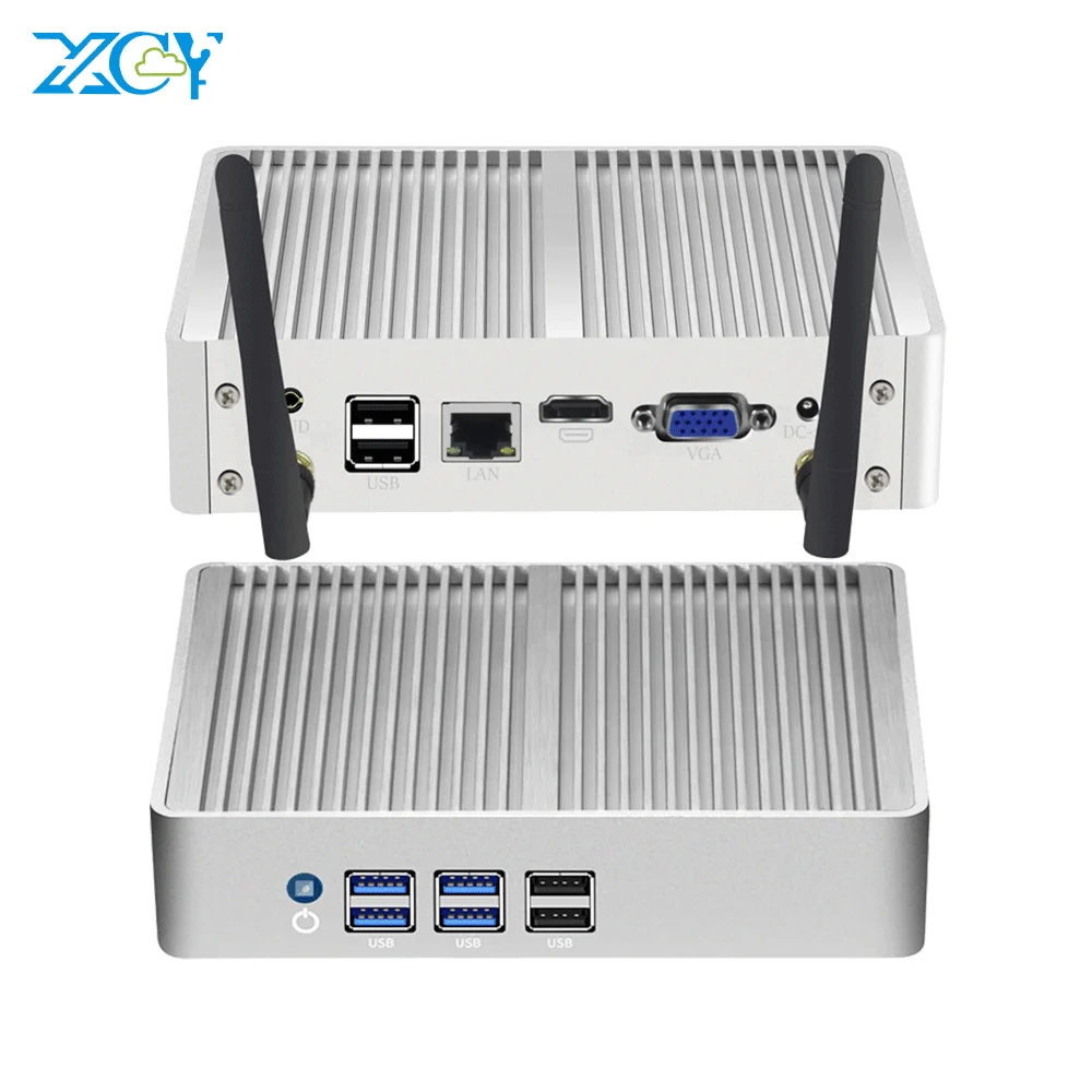 Мини-ПК без вентилятора персональный микрокомпьютер рабочий стол Celeren Inte Core i3 i5 i7