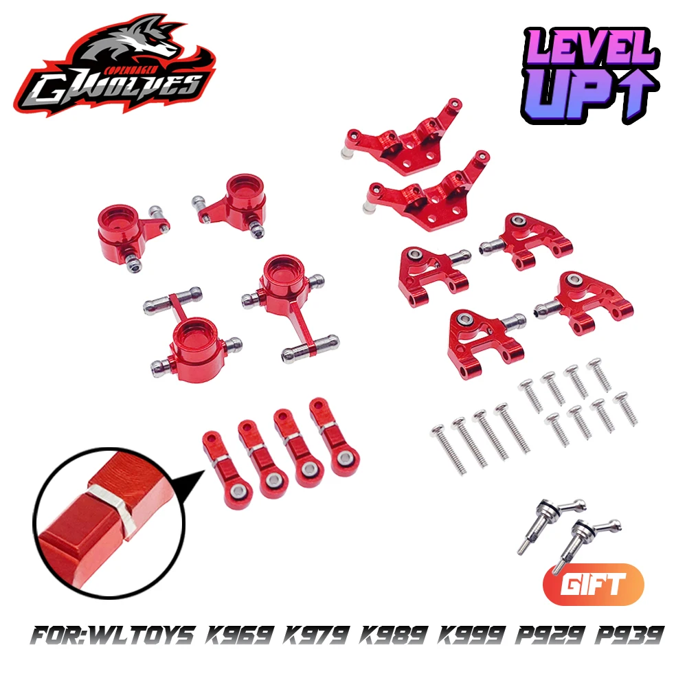 Metal CVD wheel Nut shock Shock absorber Tie rod Swing arm Steering cup wltoys 1/28 K969 K979 K989 K999 P929 P939 RC Upgrade | Игрушки и
