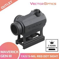 vector optics maverick 1x22 mil hunting red dot scope reflex collimator sight rubber cover for real firearms 223 5 56 airsoft