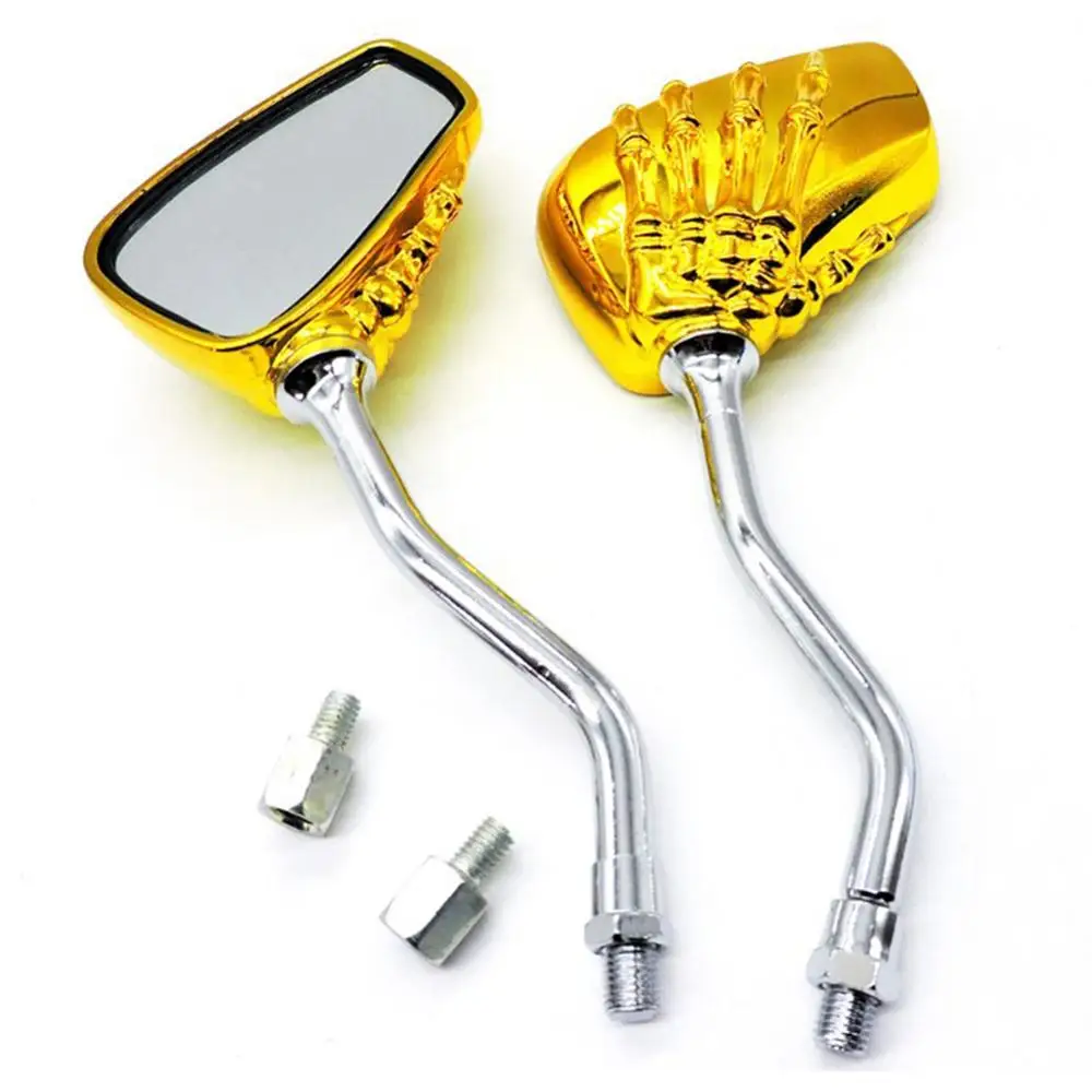 1 пара левый и правый Скелет Череп рук коготь мотоцикл боковые зеркала заднего