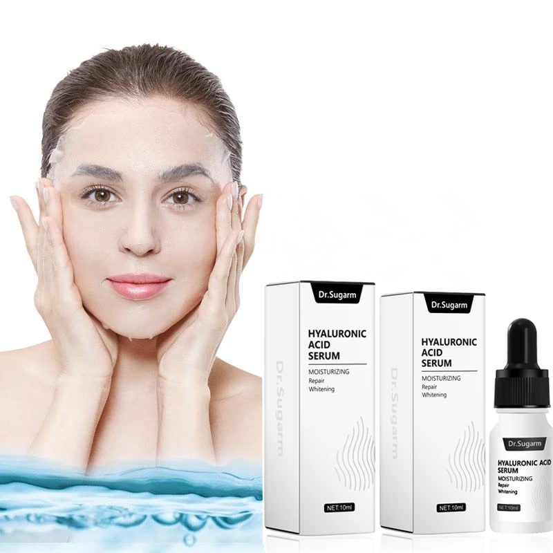 2Pcs Hyaluronsäure Gesicht Serum Anti-Aging Schrumpfen Poren Bleaching Feuchtigkeits Essenz Hautpflege Erhellen Lift Straffende Creme