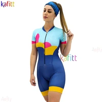 kafitt macaquinho ciclismo womens pro triathlon professional sportswear short sleeved cycling jersey jumpsuit tight fitting