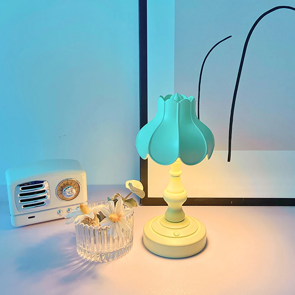 

Book Lamp USB Sensitive Light USB Rechargeable Desk Lights Study 6 Colours Portable Lotus Leaf Small Table Lamp Flashlight