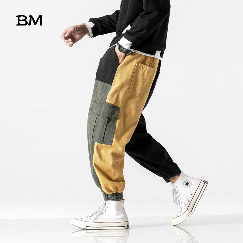 Модные штаны в стиле хип-хоп с вышивкой 2019 уличная одежда Корейском для бега Harajuku