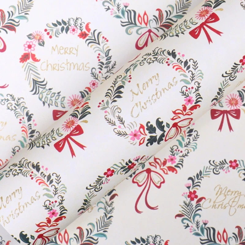 

5 Pcs Christmas Element Wrapping Paper Wedding Decoration Gift Wrap Artware Pack R9UC
