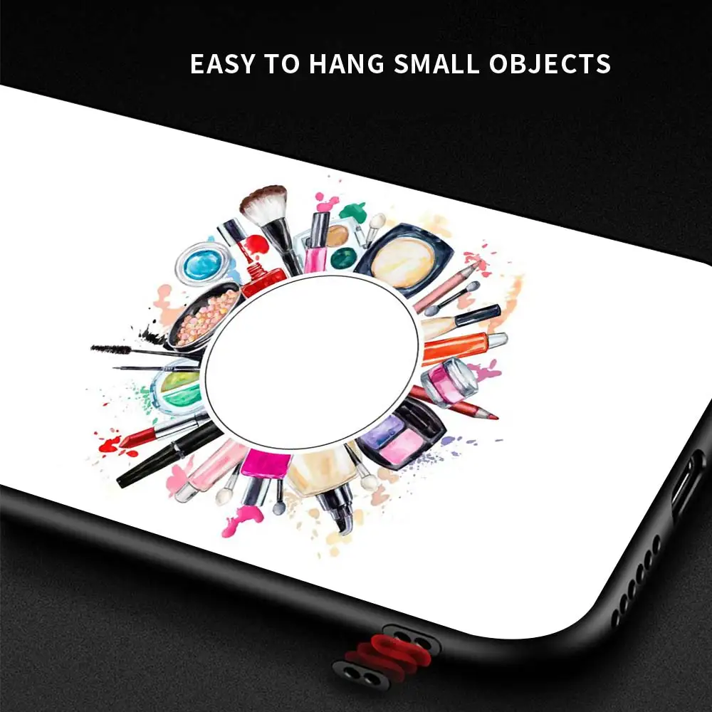 

luxury lovely cosmetic Phone Case for Xiaomi Redmi Note 9S 8 Pro 9 8T 7 9C 9A 7A 8A K30 6A 9T Soft Bumper Black Shell Cover