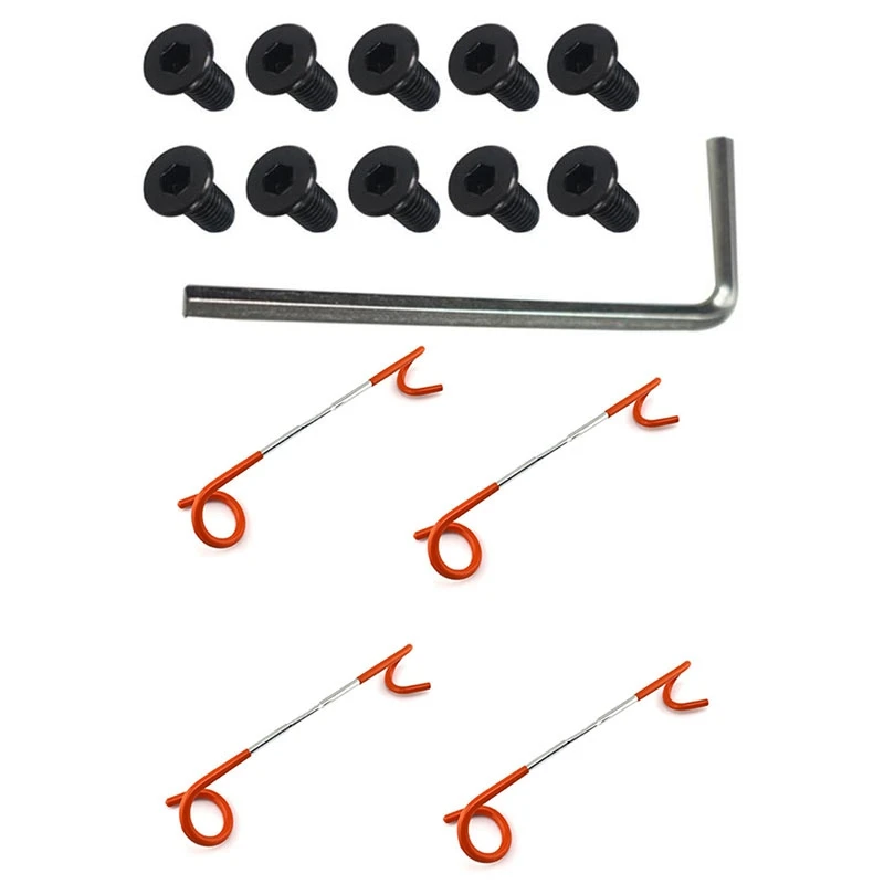 

10 шт руль скутера передняя вилка трубка винты с ручкой и 1 комплект многоцелевой кемпинг крюк для фонаря держатель 2 Way