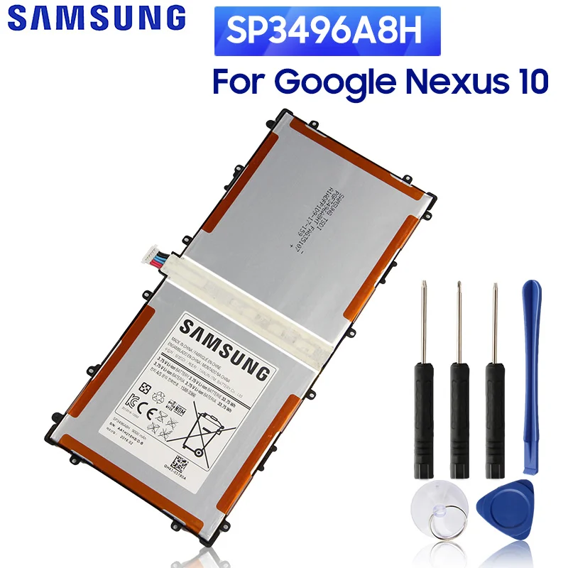 Оригинальный запасной аккумулятор SAMSUNG SP3496A8H для Samsung Google Nexus 10 GT P8110 HA32ARB SP3496A8H(1S2P)