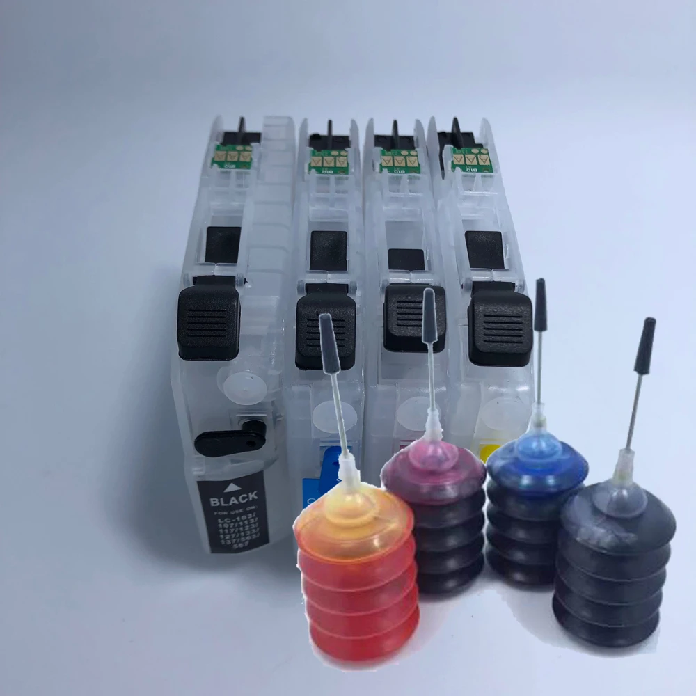 

4*30ml Dye ink Refillable ink cartridge LC111 for Brother DCP-J552N/J557N/J752N/J757N/J952N-B/W/J957N-B/W MFC-J870N/J877N/ J720D