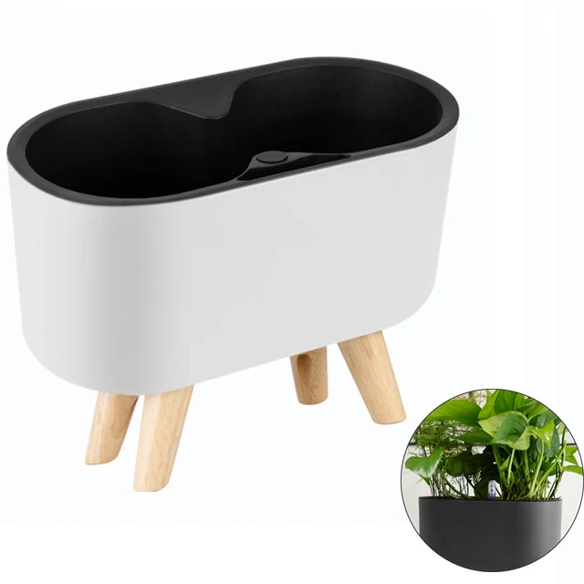 

Automatic Water Absorption Flower Pot Indoor Decor Self Watering Modern Plant Starter Patio Office Multifunction Succulents